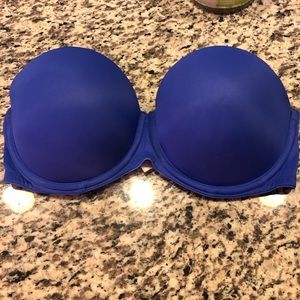 Strapless blue pink Victoria’s Secret bra